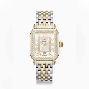 Michele Deco Madison Diamond & Two-Tone Stainless Steel Bracelet Watch